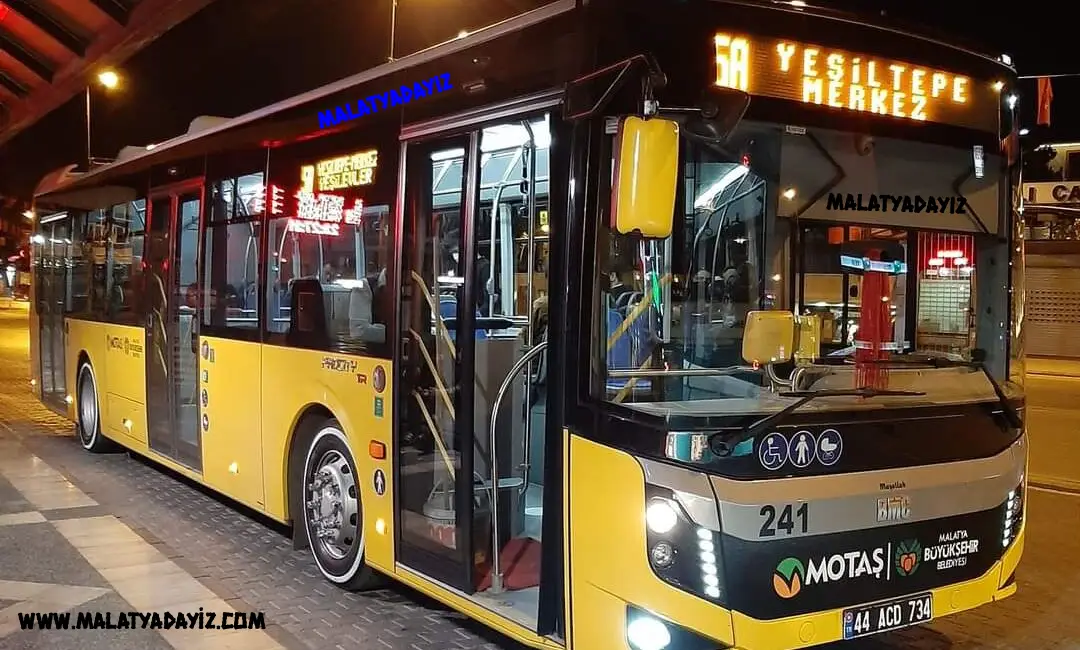 MALATYA MOTAŞ 5A : MERKEZ – SITMAPINARI – ADLİ TIP – YEŞİLTEPE OTOBÜS HAREKET SAATLERİ